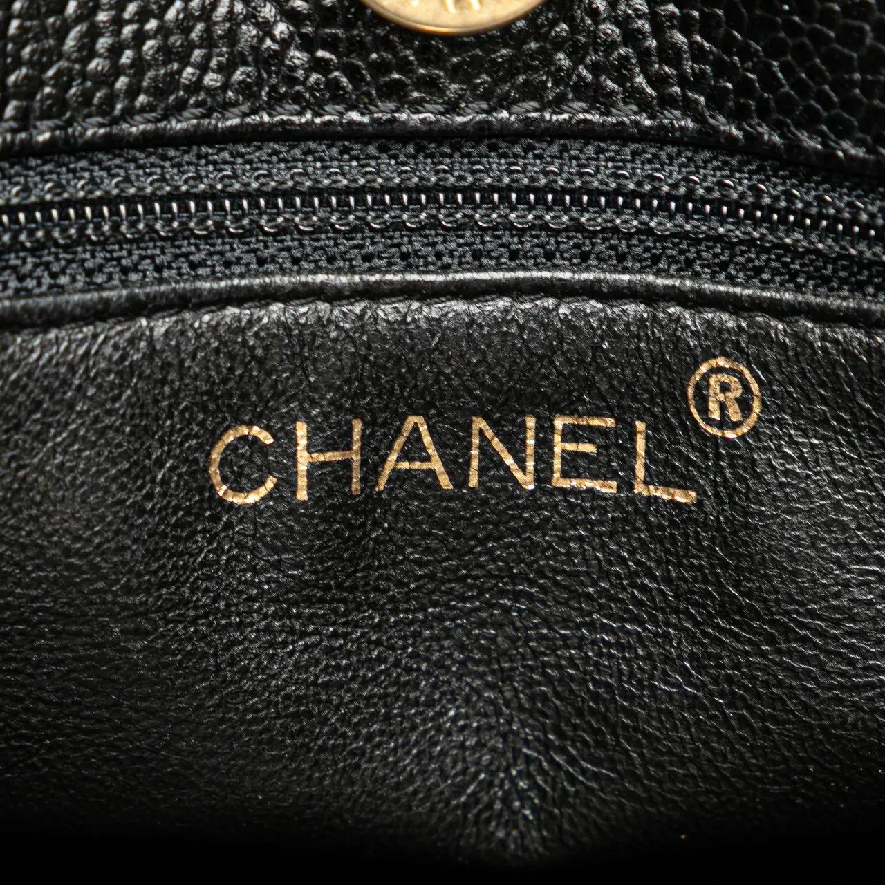 Thumbnail - Chanel Shopper - CC Quilted Caviar Tortoise Chain Tote - Gr. unisize - in Schwarz - für Damen