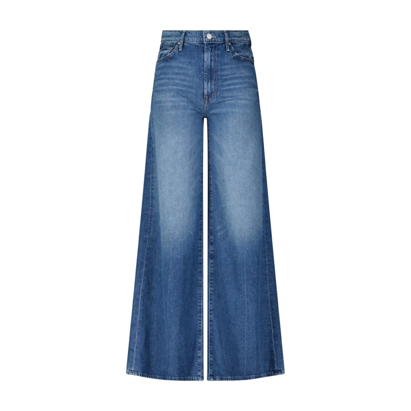 Mother Casual broeken Wide-Leg Jeans aus Baumwolle Blau