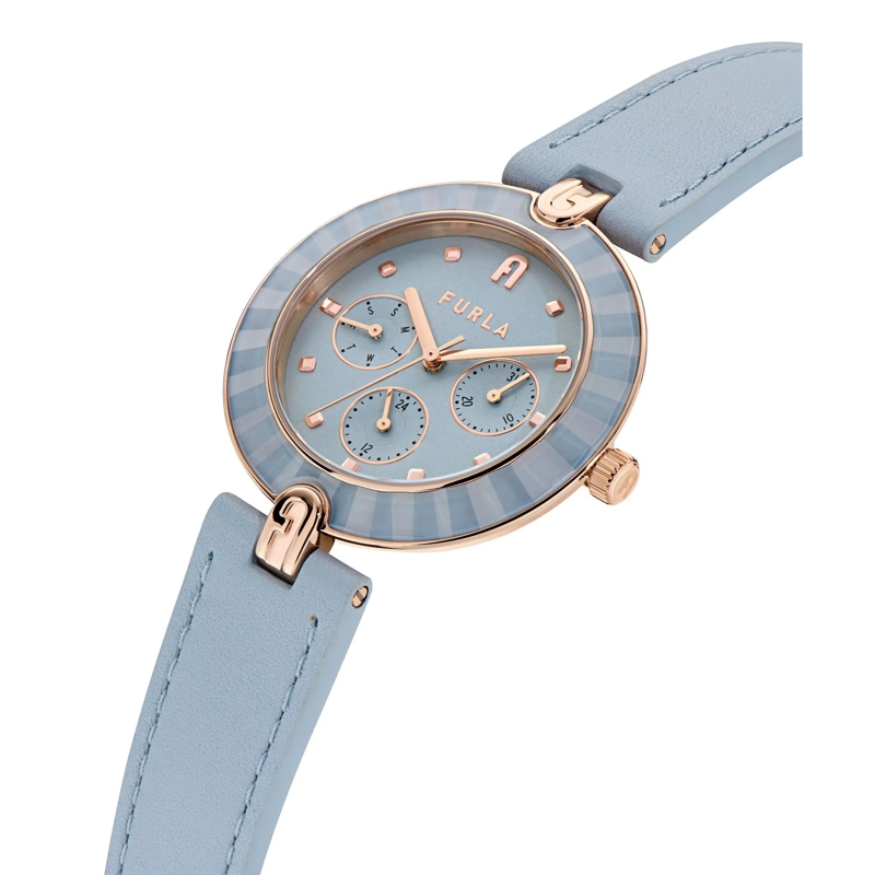 Furla Quarzuhr Quarz-Analoguhr Furla Logo Links Multifunction blau(Image 3)