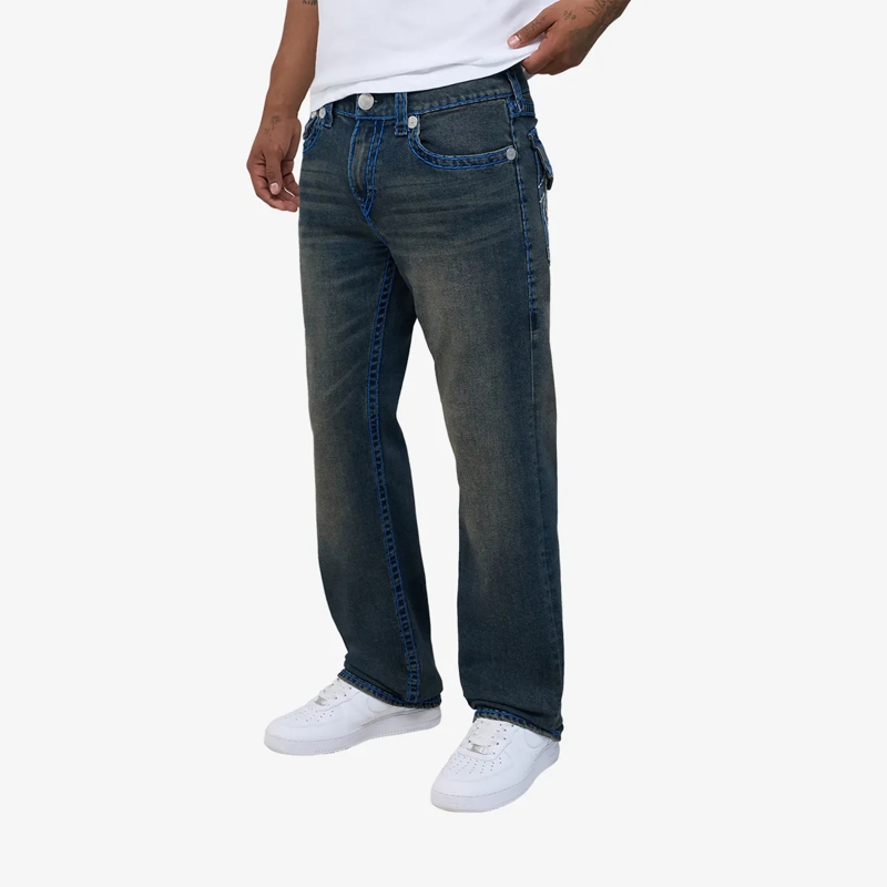True Religion Straight-Leg-Jeans Jeans RICKY- Modell: Ricky- Klapptasche- Farbi schwarz(Image 3)