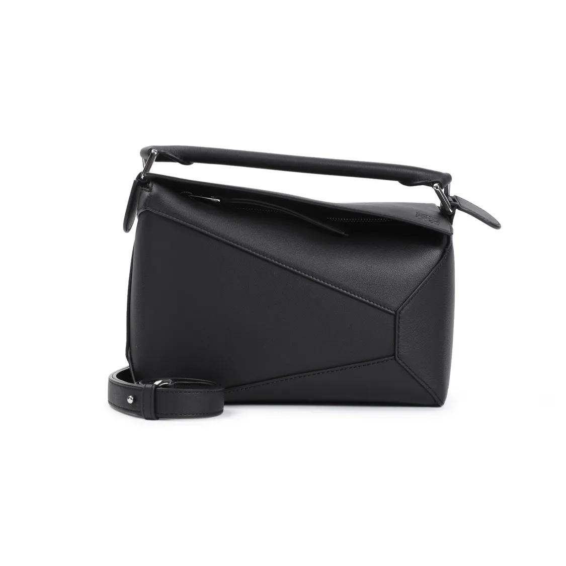 Loewe Shopper - Black Small Puzzle Leather Bag - Gr. unisize - in Schwarz - für Damen