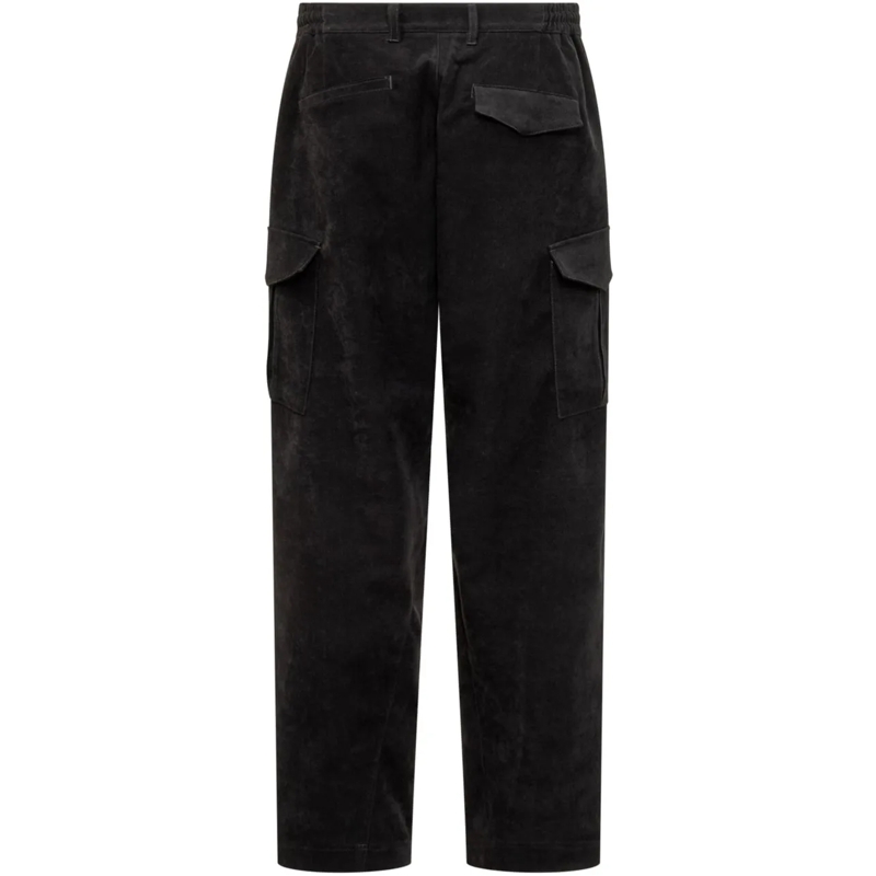 Gcds  Pantaloni GCDS in Velluto Nero con Tasche Cargo schwarz(Image 2)