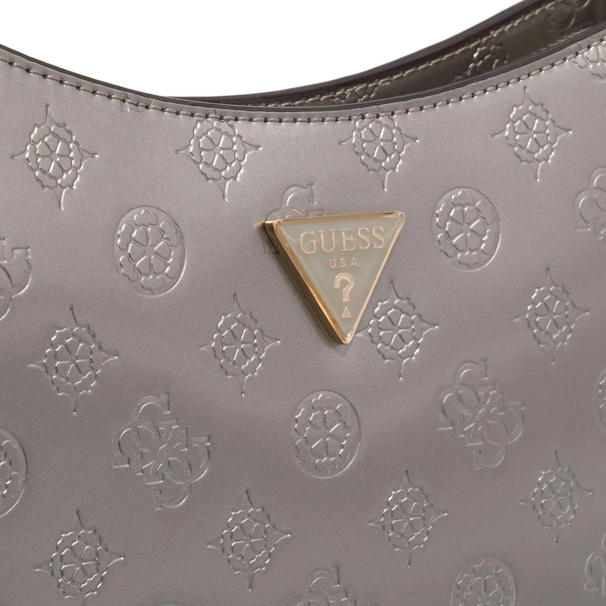 Guess Hobo bags Arnela Top Zip Shoulder Bag in zilver