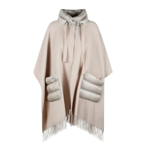 Herno Wool Resort Poncho Neutrals 