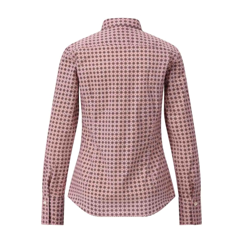 CALIBAN Bluse Hemdbluse mit Muster pink