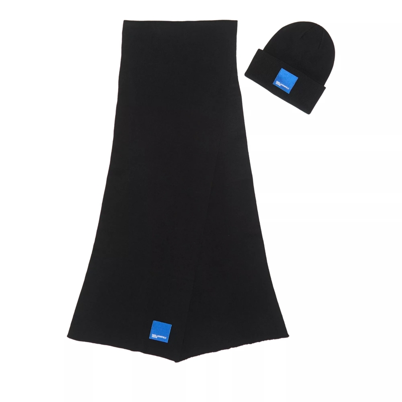 Karl Lagerfeld Jeans Mütze Giftset Logo Beanie/Scarf Black