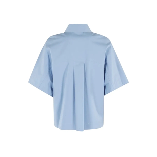 Semi Couture Chemises Brunilde Relaxed Oversized Cotton Top Blue (Image 2)