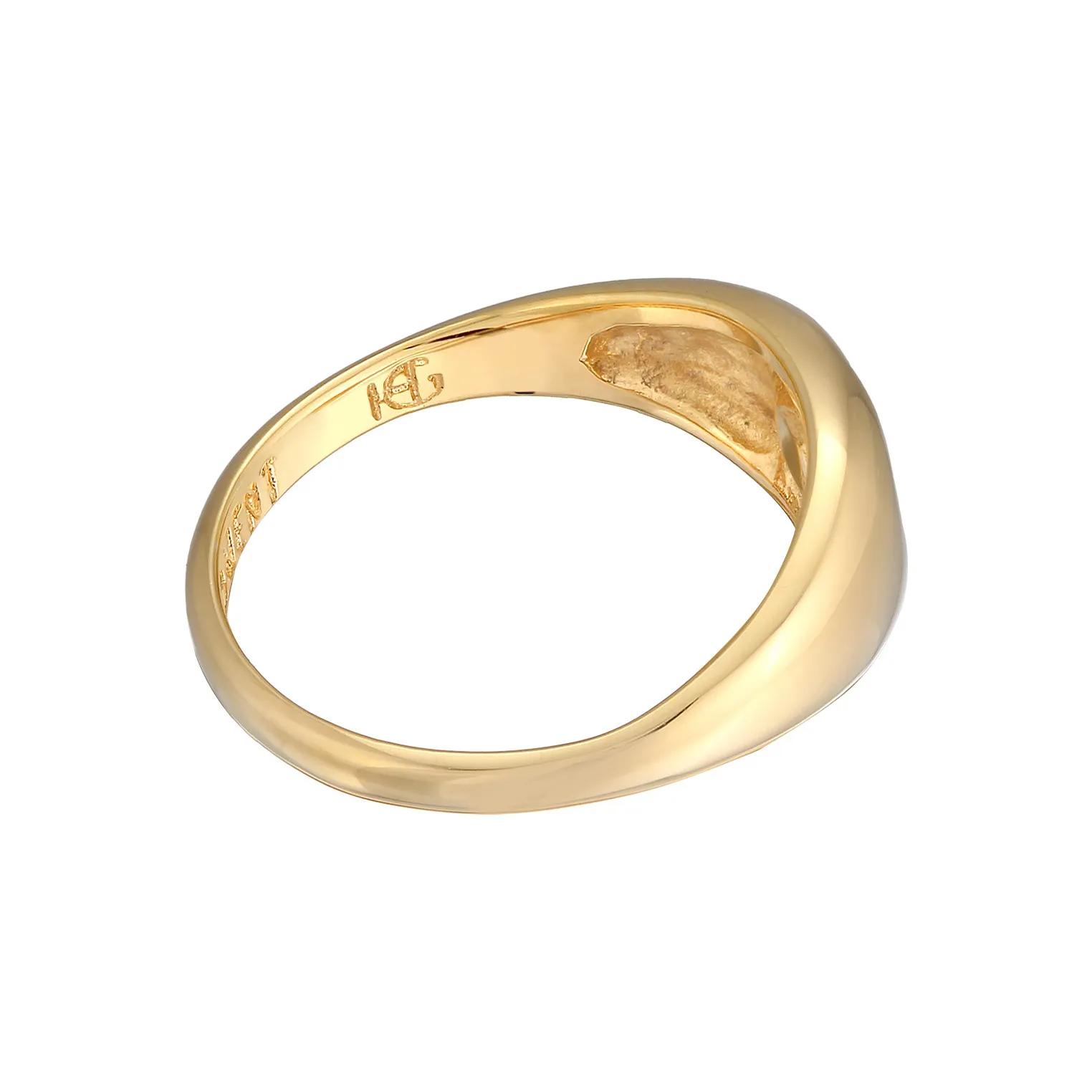 Thumbnail - Haze & Glory Ring - Ring Siegelring Smaragd - Moment 375 Gelbgold - Gr. 56 MM - in Gold - für Damen