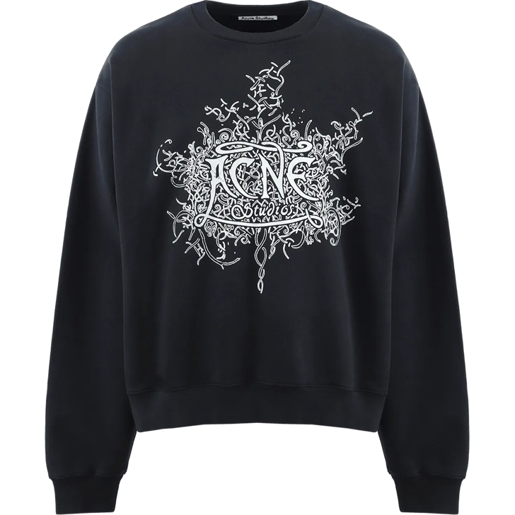 Acne Studios Heren Glow in the Dark Sweater Zwart schwarz