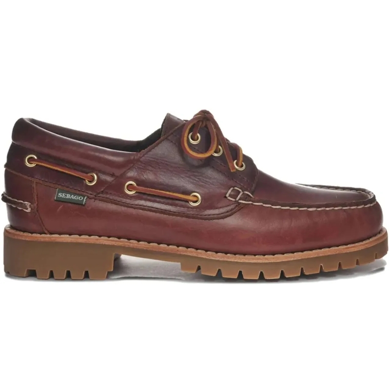 Sebago Sneaker basse mocassins en cuir a lacets braun