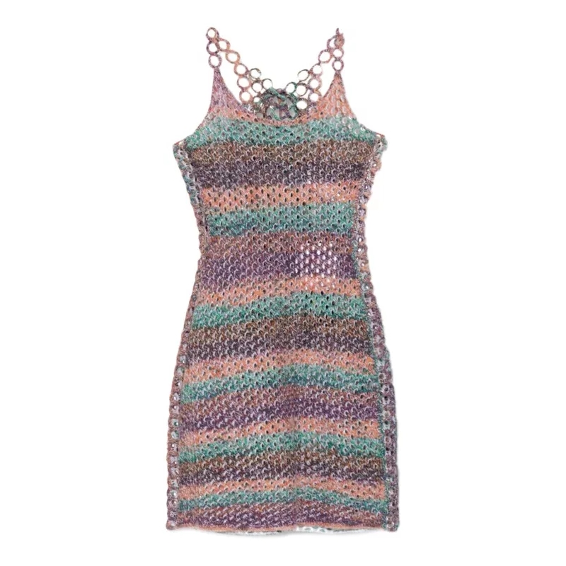 Chloé Mini-jurk Crochet Mini Dress Multicolor
