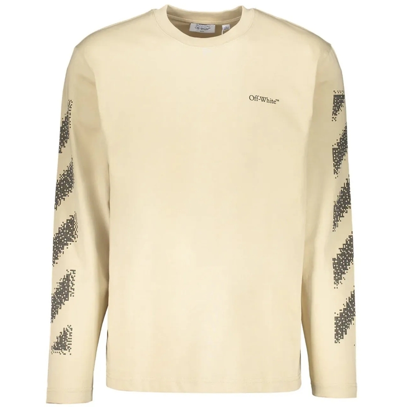 Off-White Legeres Oberteil OFF-WHITE Long-sleeve T-shirt beige