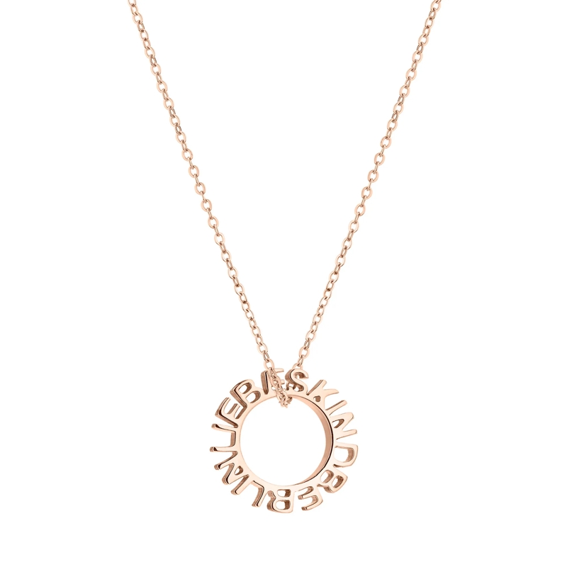 Liebeskind Berlin Mittellange Halskette Edelstahl 3D Lettering schwarz(Image 12)