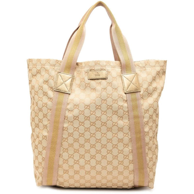 Gucci Shopper GG Canvas Web Tote braun