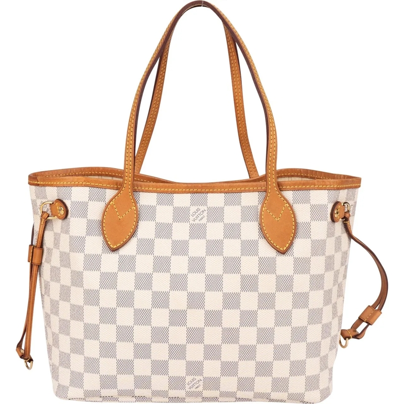 Louis Vuitton Tote Louis Vuitton Monogram Damier Azur Canvas Neverful weiß