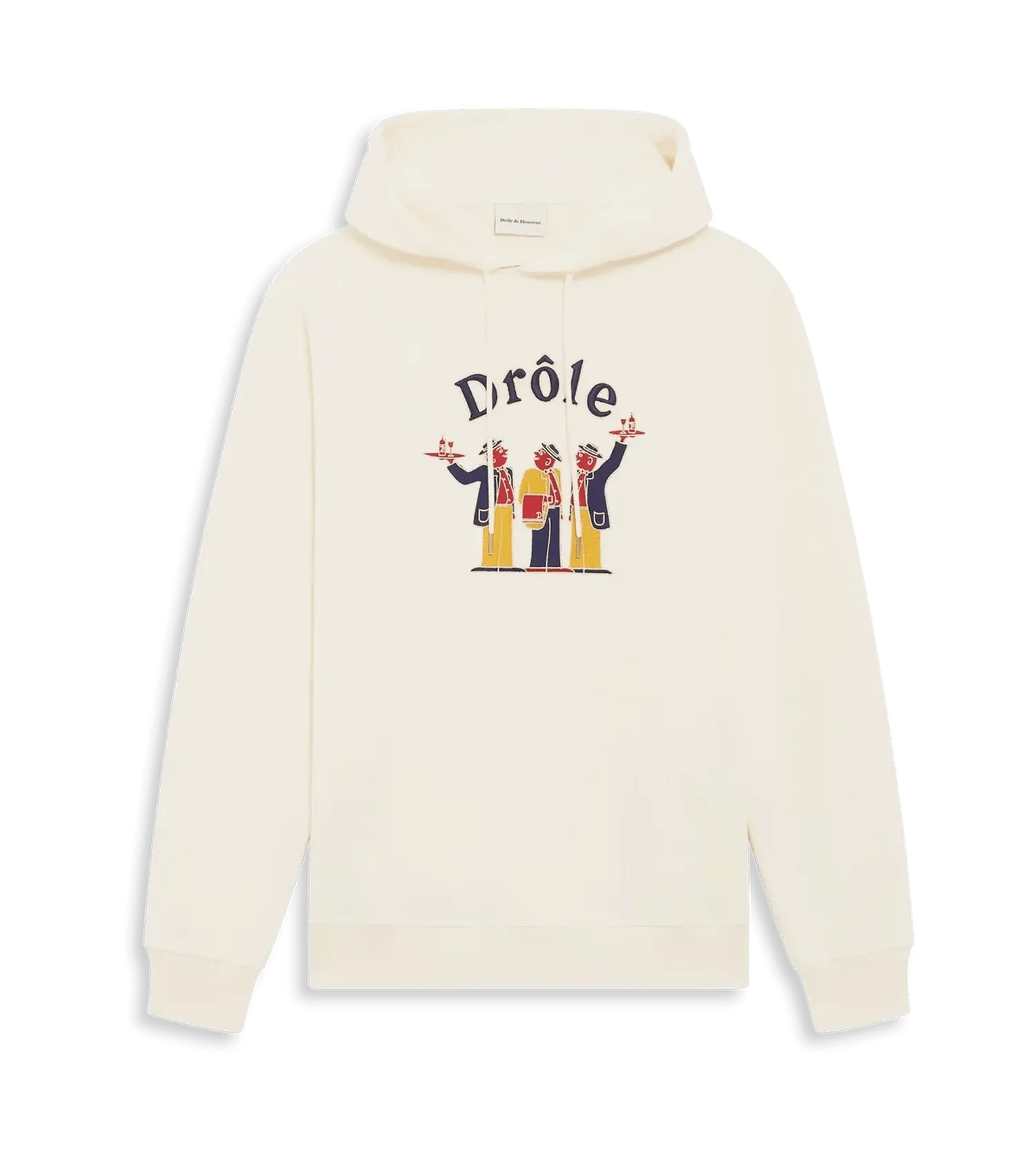 Drôle De Monsieur - Hoodie mit Crillon-Stickerei - Größe XS - creme