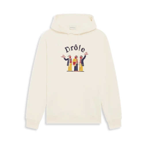 Drôle De Monsieur Hoodie Hoodie mit Crillon-Stickerei cream cream