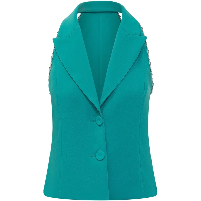 Pinko Blazer Gilet Strutturato con Revers blau
