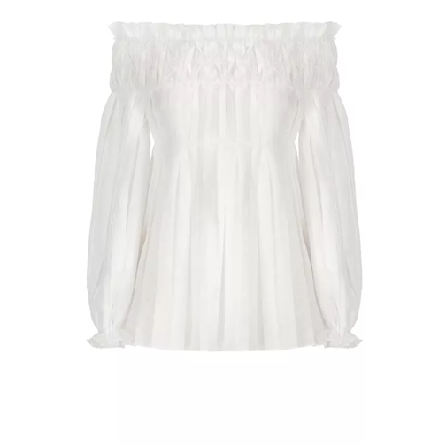 Alberta Ferretti Cotton Blusa White 