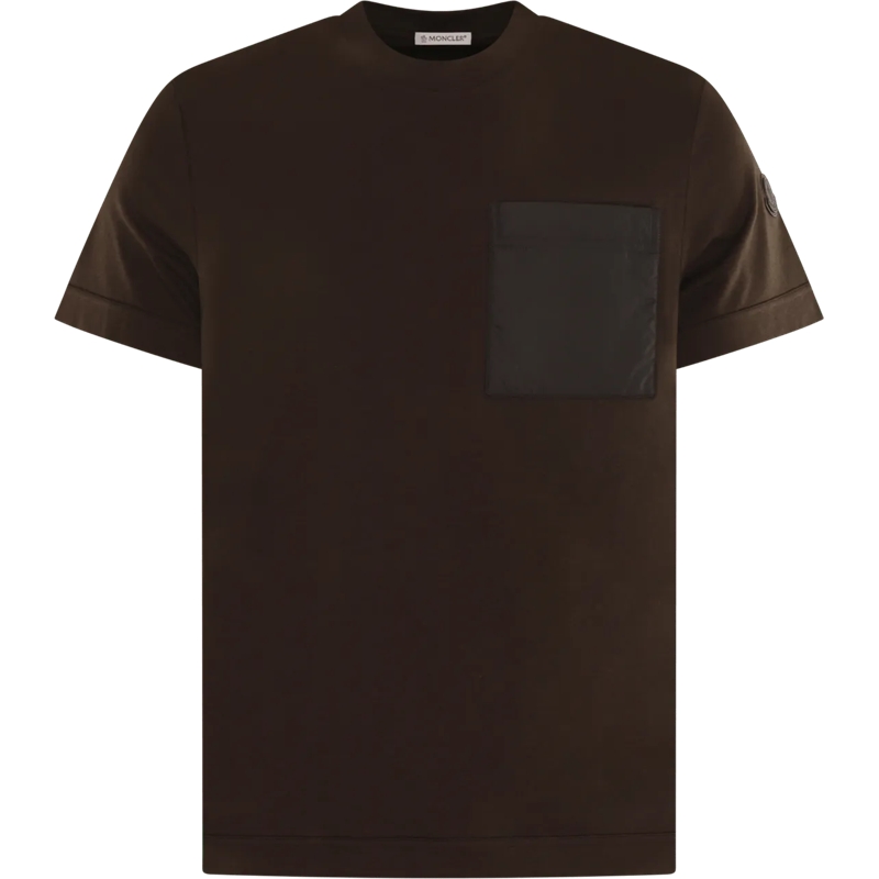 Moncler T-Shirt Heren Pocket T-Shirt Bruin braun