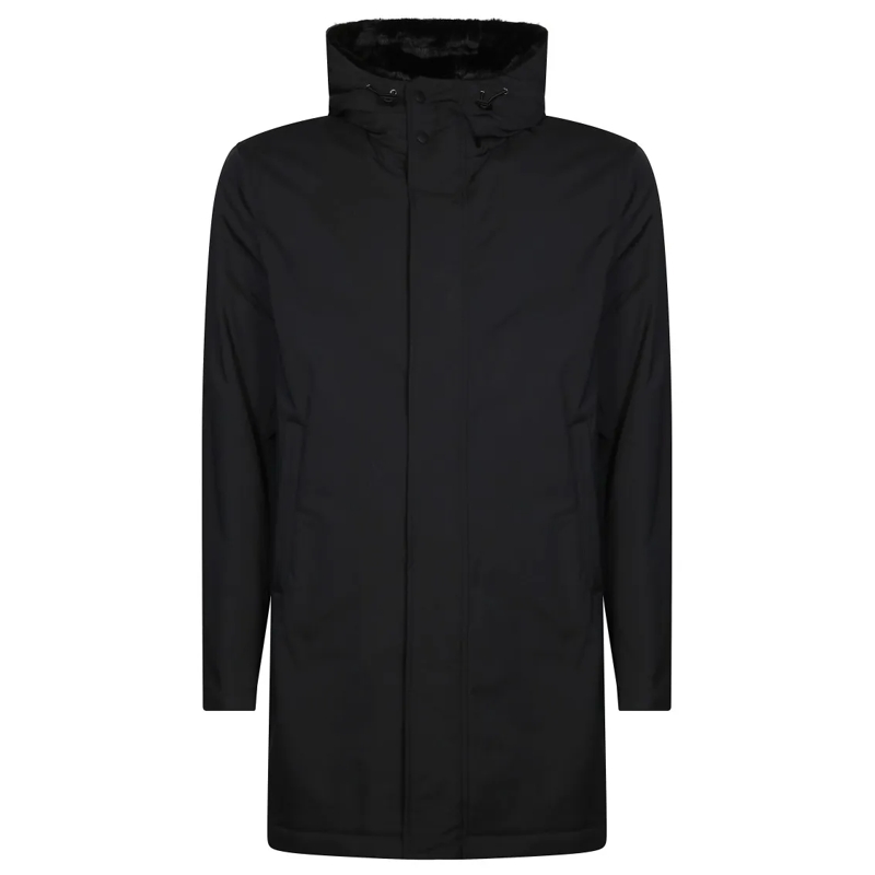 Herno Parka Black Parka With Functional Details Black