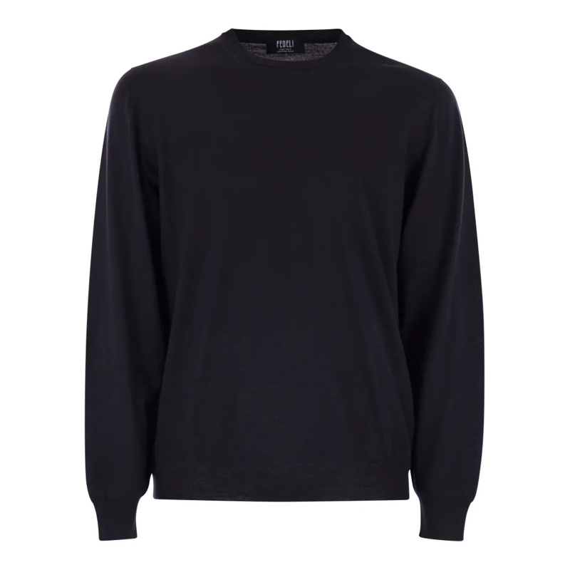 Fedeli Pullover Argentina - Crew-Neck Sweater Black