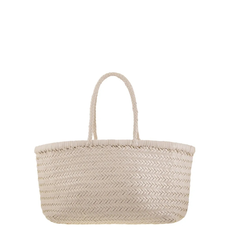 DRAGON DIFFUSION Tote Bamboo Triple Jump Big - Woven Leather Bag Neutrals