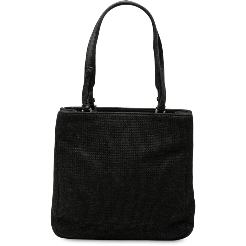 Prada Shopper Wool Tote schwarz