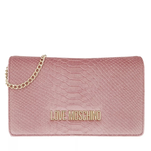 Love Moschino Borsa Velluto St.Anaconda  Rosa Crossbody Bag