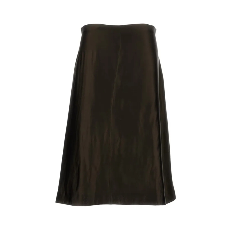 Khaite Minirock Flared Mini Skirt Brown