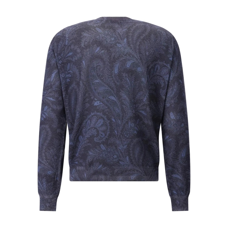 Etro Pullover Pullover aus Kaschmir-Seiden-Mix blau