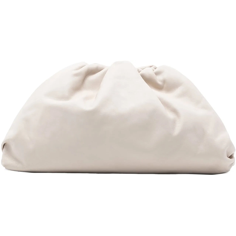 Bottega Veneta Clutch Lambskin The Pouch weiß