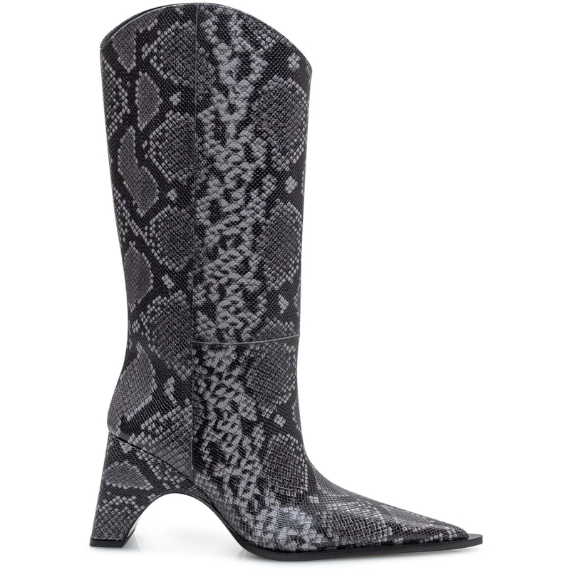 Coperni Stiefel Coperni Stivali Cowboy Bridge in Stampa Pitone dunkelgrau