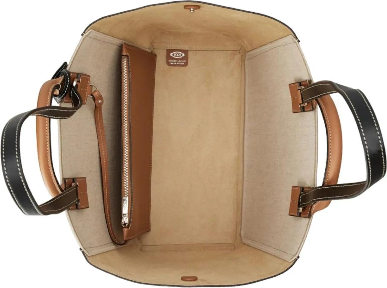 TOD'S Shoppers Bags Brownwhite in bruin