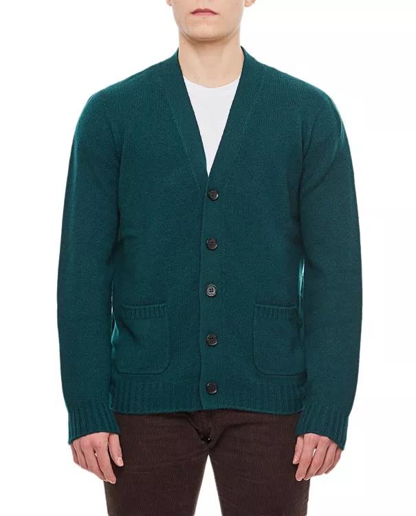 Drumohr - Wool Cardigan Sweater - Größe 46 - green