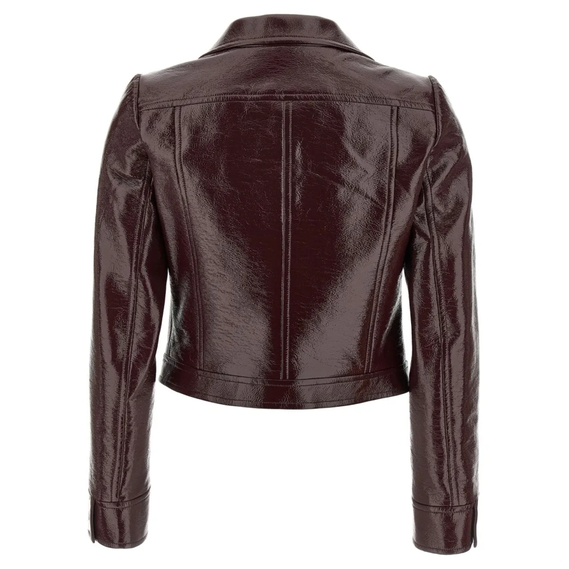 Courrèges Übergangsjacke Blouson Reedition Vinyl Dunkelrot(Image 3)