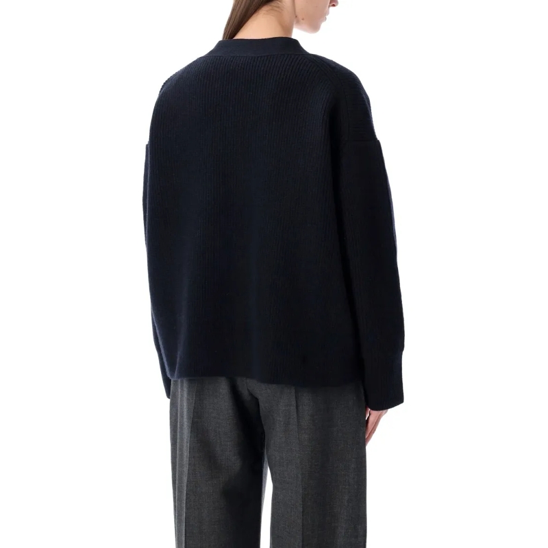 Studio Nicholson Vest Whitt Merino Wool Cardigan Black