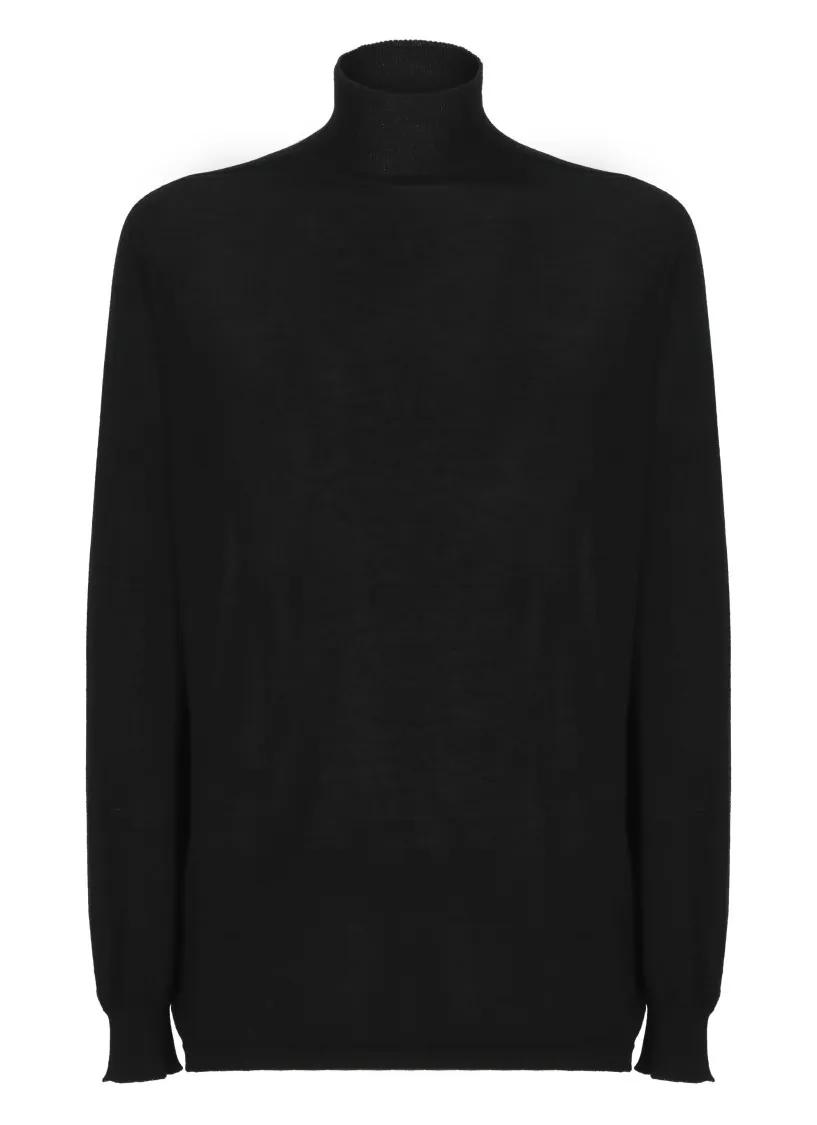 Rick Owens - Black Virgin Wool Sweater - Größe L - schwarz