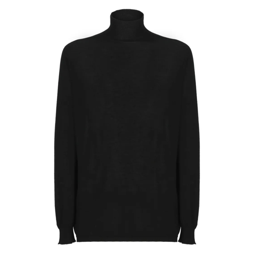 Rick Owens Black Virgin Wool Sweater Black Trui