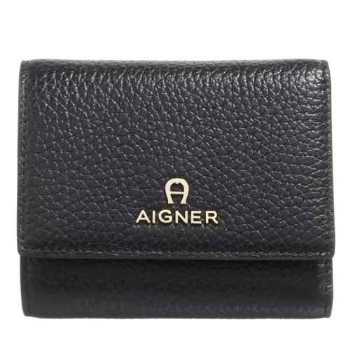 AIGNER Ivy Black Tri-Fold Portemonnee