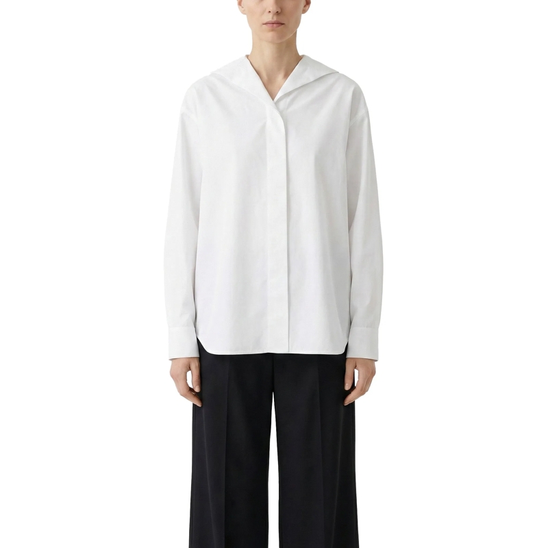 TOTEME Chemisier Hemdbluse aus Baumwolle weiß(Image 2)