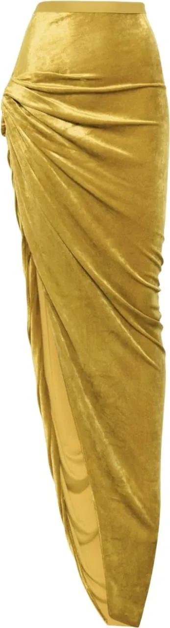 Thumbnail - Rick Owens - Twist Edfu Skirt Acid - Größe 44 - yellow