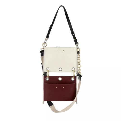 Chloé Roy Clutch Double Bag Small Off White Red Borsetta clutch