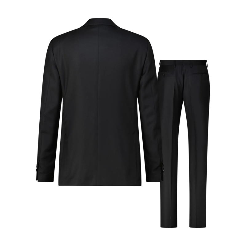 Lardini Anzugkombination Zweiteiliger Anzug aus Schurwolle schwarz(Image 8)