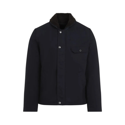 Universal Works Veste de transition Navy-Blue Reversible N1 Jacket Blue