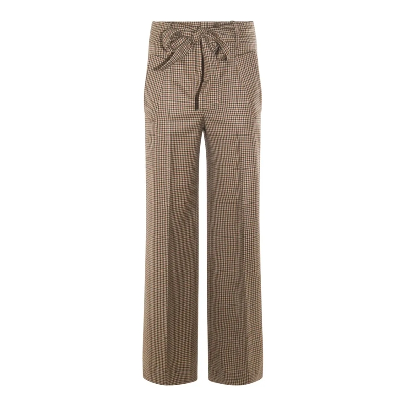 Incotex  Brown Wool Pants Brown