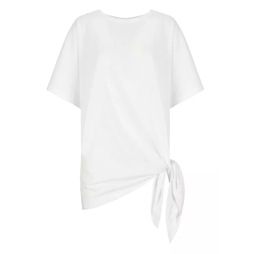 Dries Van Noten T-Shirt With Draped Knot White 