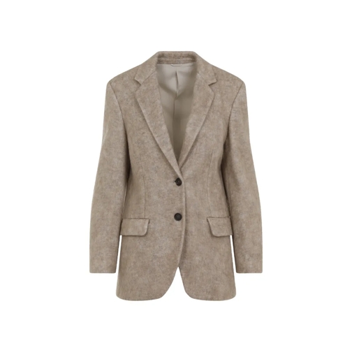 Brunello Cucinelli Mohair Jacket Grey Blazer