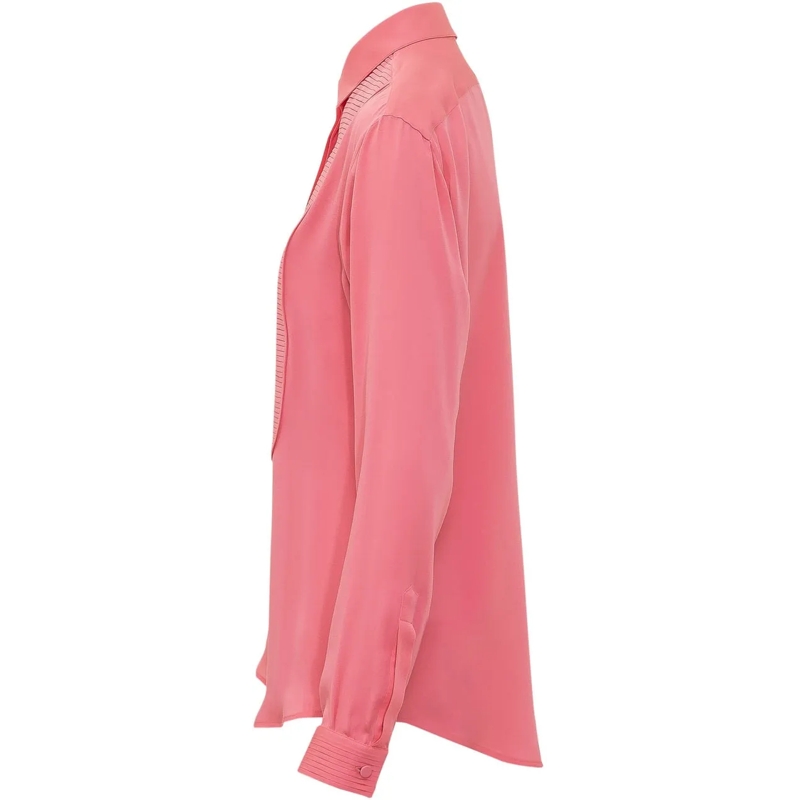 Tom Ford Bluse Camicia con Inserto Plisse rose(Image 3)