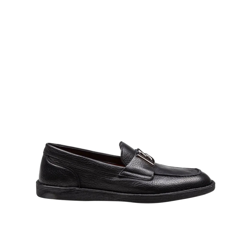 Dolce&Gabbana Loafer Black Soft Leather Loafers Black
